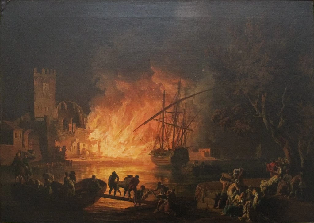  48-Incendio sul Tevere-National Museum of Fine Arts, Valletta 
